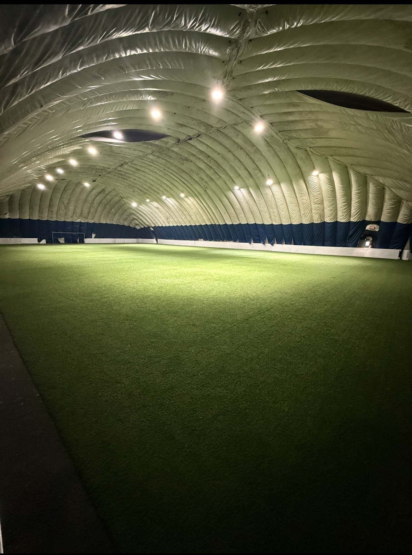 Indoor soccer turf at the operational Farmingdale dome